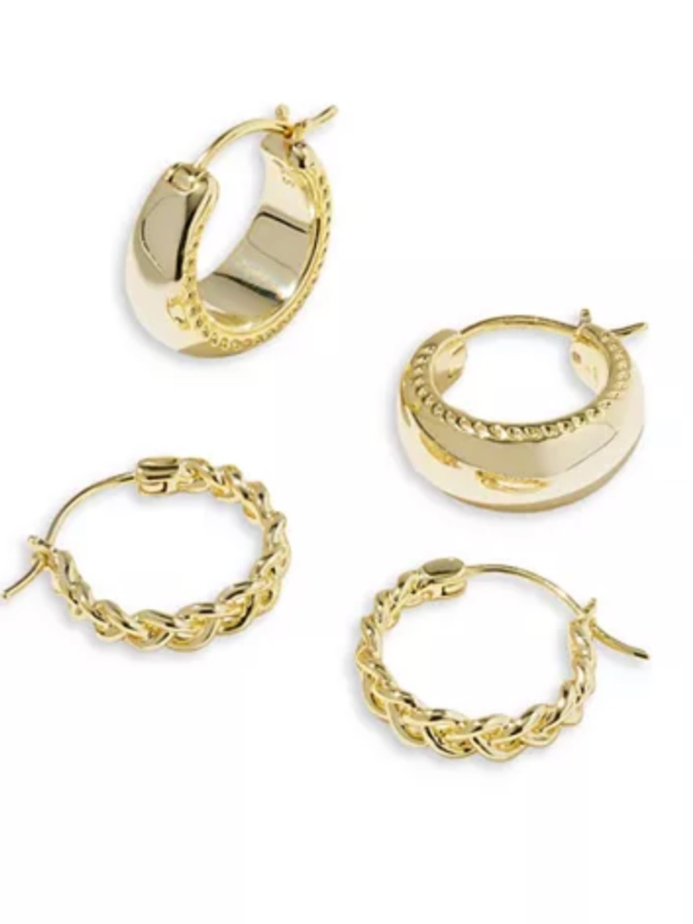NEW Kendra Scott Gabriella Huggie Hoop Earrings Gold Set of 2